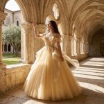 Yellow Quinceanera Dress Prom Ball Gown Lace Sequin Princess Sweet Party Dress