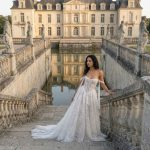 Off Shoulder Lace Wedding Dress A Line Bridal Gown Ivory Bride Dress With Train