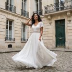 Chiffon Wedding Dress A Line Bridal Gown Backless Elegant Bride Dress Beach Wedding Dress