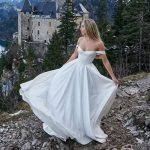 Satin A Line Wedding Dress Two Strap Bridal Gown Luxury Bride Wedding Dress