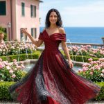 Elegant Prom Dress Quinceanera Evening Gown Boat Neck Formal Party Dress for Women